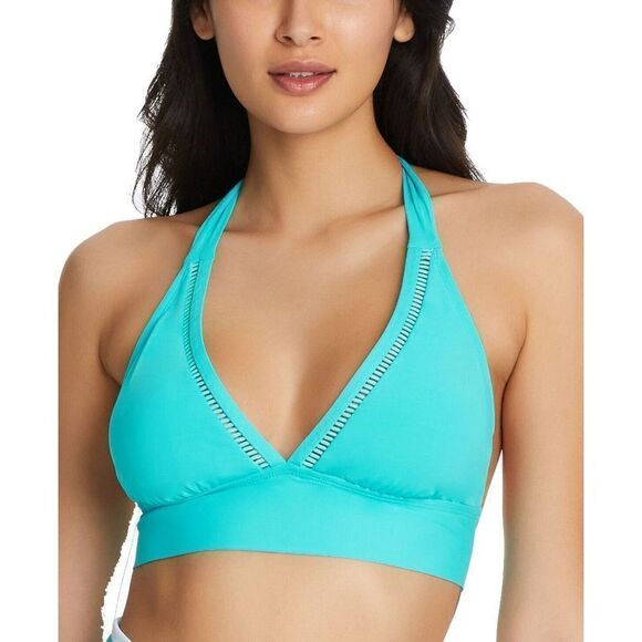 Bleu Rod Beattie Sz 4 Wave Runner Blue Behind the Seams Halter Bikini Top $69 - Picture 5 of 5